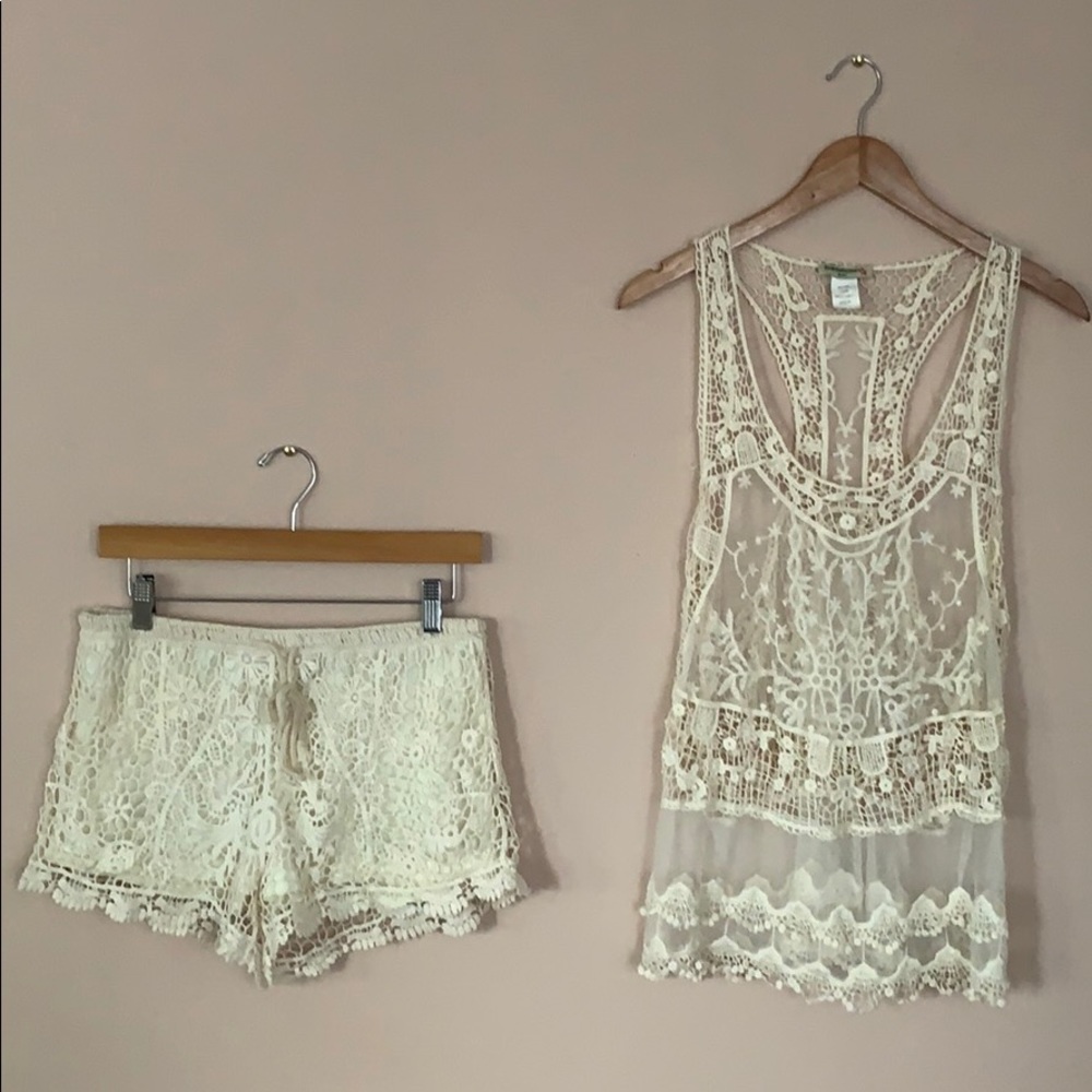 Crochet Shorts Set